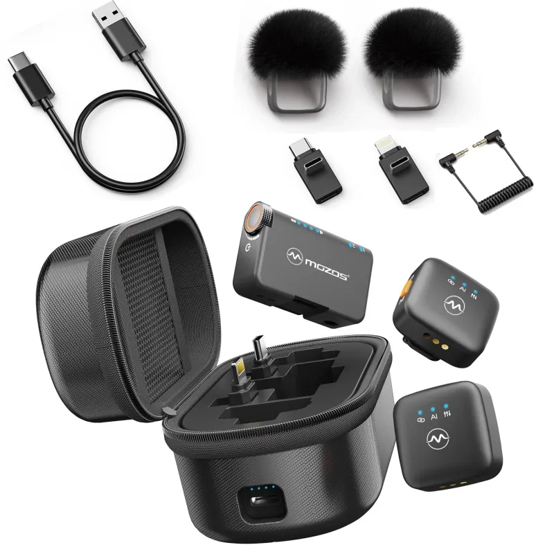MOZOS MX4-Dual 2.4 GHz Dual Wireless Microphone System for Smartphones
