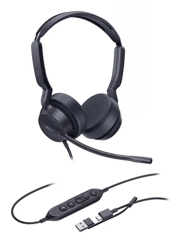 Yealink UH42 Dual UC USB-C/A Wired Head-band Office/Call center USB Type-C USB Type-A Black