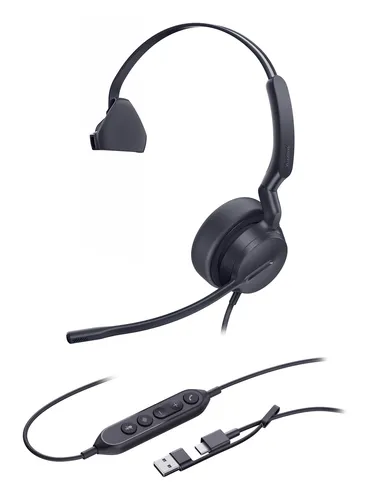 Yealink UH42 Mono UC USB-C/A Wired Head-band Calls/Music USB Type-C USB Type-A Black