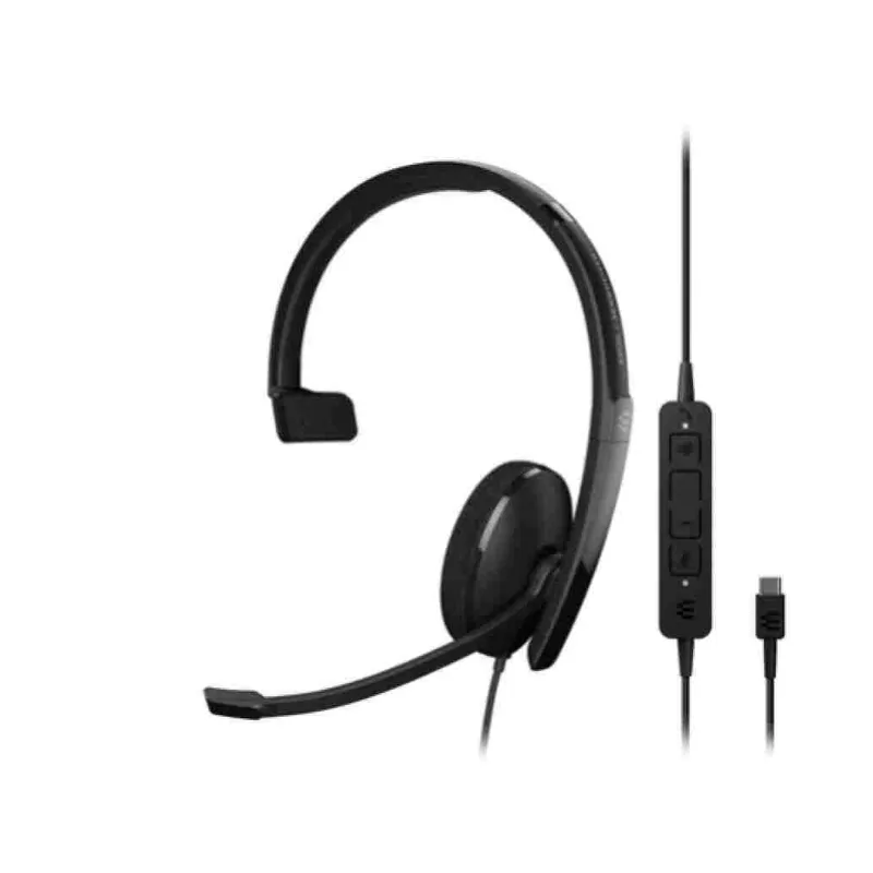 Epos naglavne z USB-C Adapt 130T črne mono