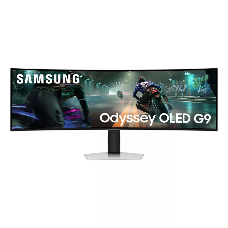 SAMSUNG S49DG910SU computer monitor 124.5 cm (49") 5120 x 1440 pixels Dual QHD OLED Silver