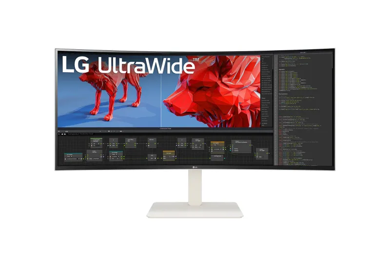 LG 38BR85QC-W computer monitor 96.5 cm (38") 3840 x 1600 pixels UltraWide Quad HD+ LCD White