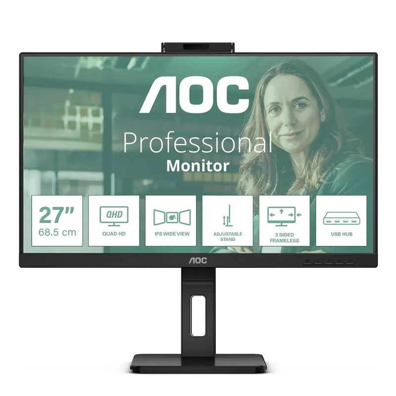 AOC Q27P3QW computer monitor 68.6 cm (27") 2560 x 1440 pixels Quad HD Black