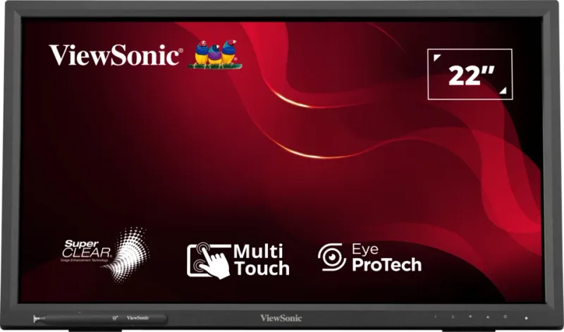 VIEWSONIC TD2223-2 computer monitor 55.9 cm (22") 1920 x 1080 pixels Full HD LCD Touchscreen Black