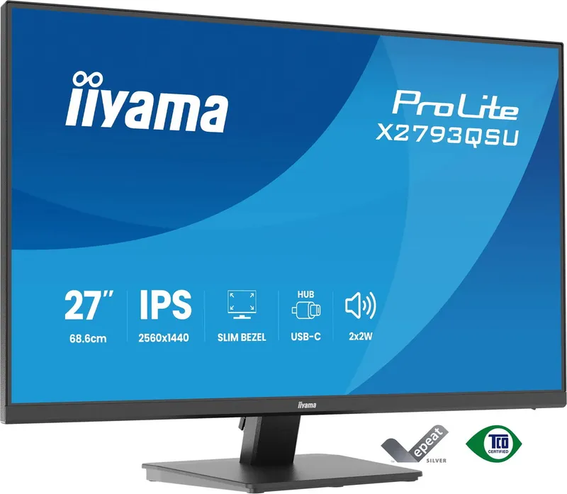 IIYAMA ProLite X2793QSU-B1 computer monitor 68.6 cm (27") 2560 x 1440 pixels Quad HD LED Black