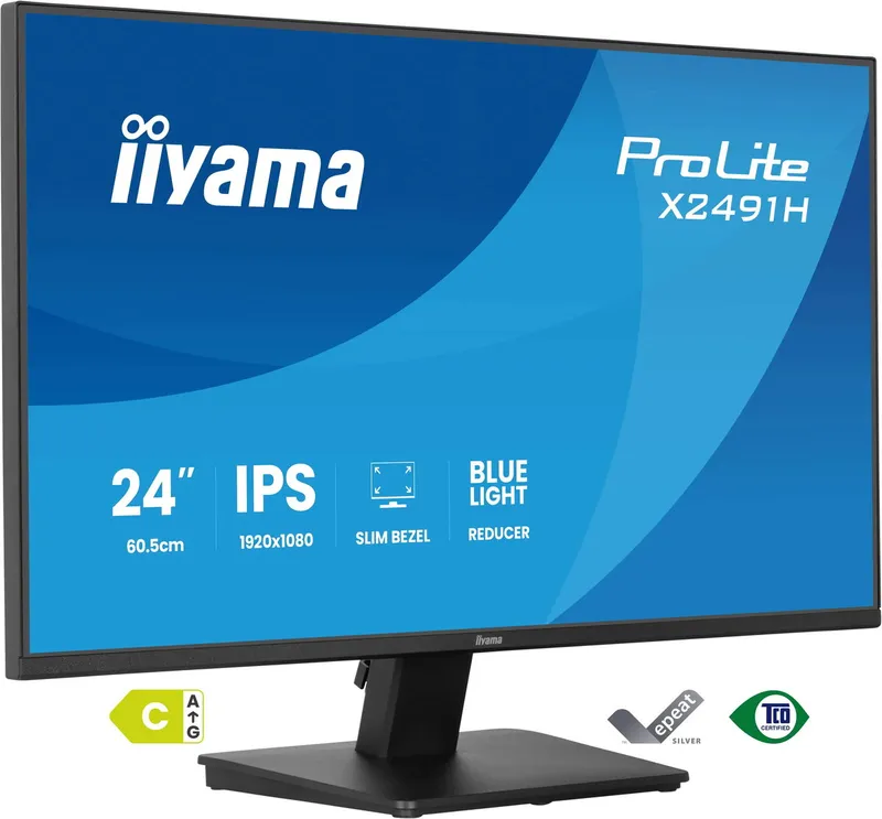 IIYAMA ProLite X2491H-B1 computer monitor 60.5 cm (23.8") 1920 x 1080 pixels Full HD LCD Black