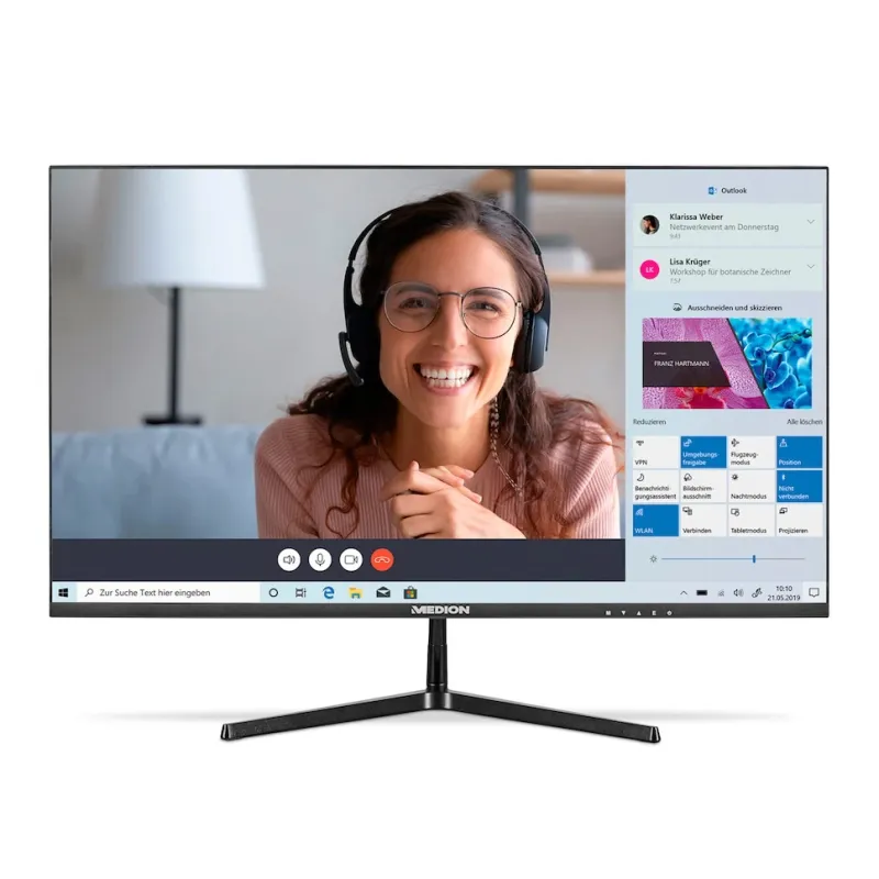 MEDION P52726 computer monitor 68.6 cm (27") 1920 x 1080 pixels Full HD LCD Black