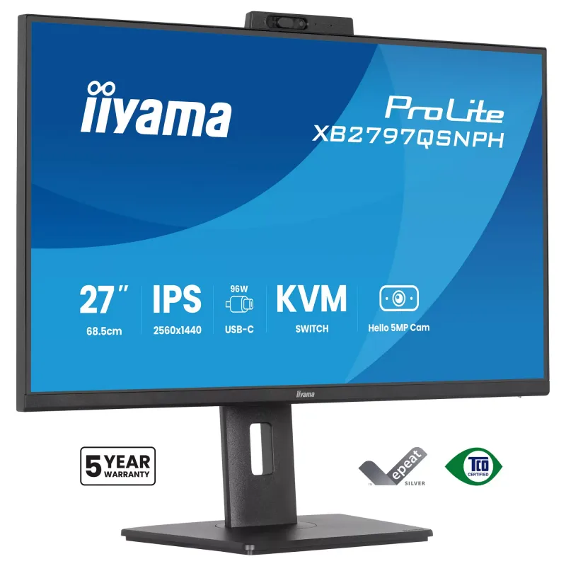 IIYAMA ProLite XB2797QSNPH-B1 computer monitor 68.6 cm (27") 2560 x 1440 pixels Quad HD LED Black