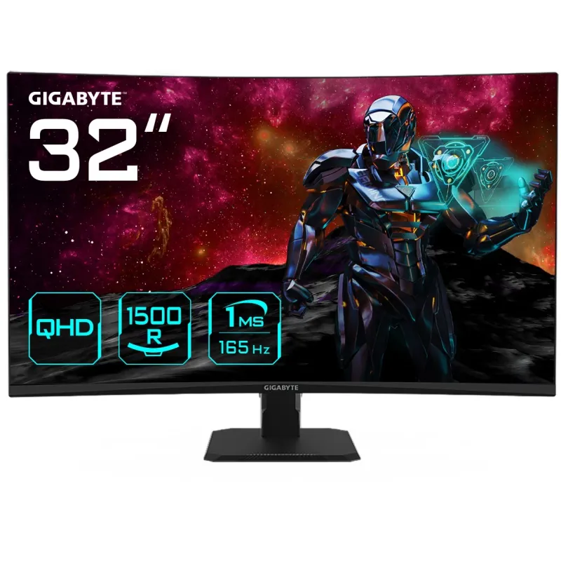 GIGABYTE GS32QC computer monitor 80 cm (31.5") 2560 x 1440 pixels Quad HD LCD Black