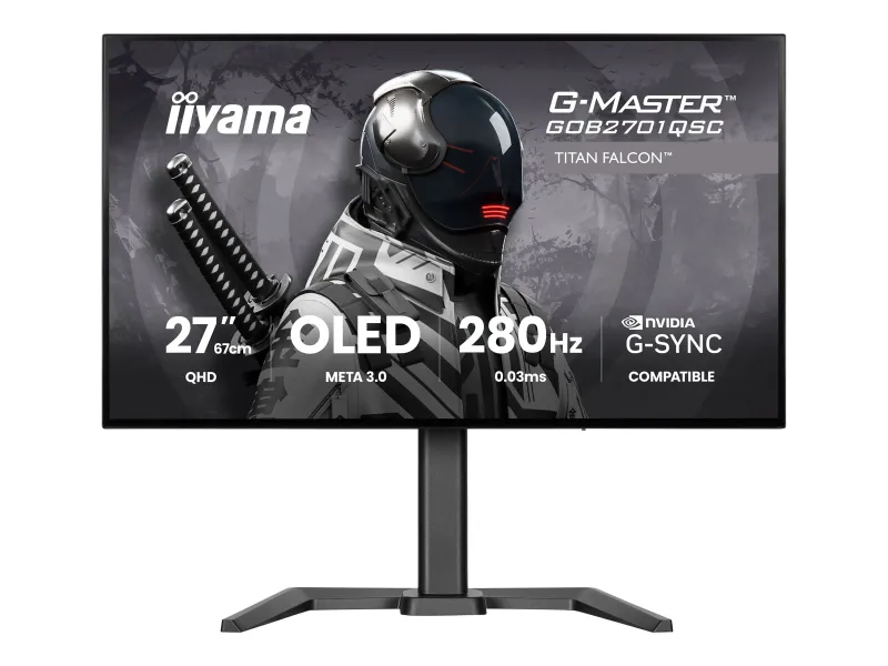 IIYAMA G-MASTER GOB2701QSC-B1 computer monitor 68.6 cm (27") 2560 x 1440 pixels 2K Ultra HD OLED Black