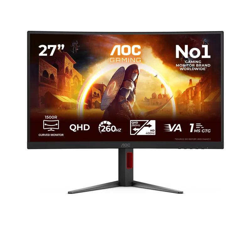 AOC G4 CQ27G4Z2P computer monitor 68.6 cm (27") 2560 x 1440 pixels Quad HD LCD Black, Red