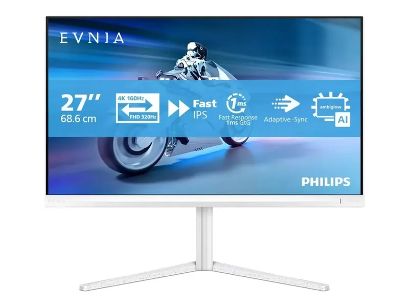 Philips Evnia 5000 computer monitor 68.6 cm (27") 3840 x 2160 pixels 4K Ultra HD LCD White
