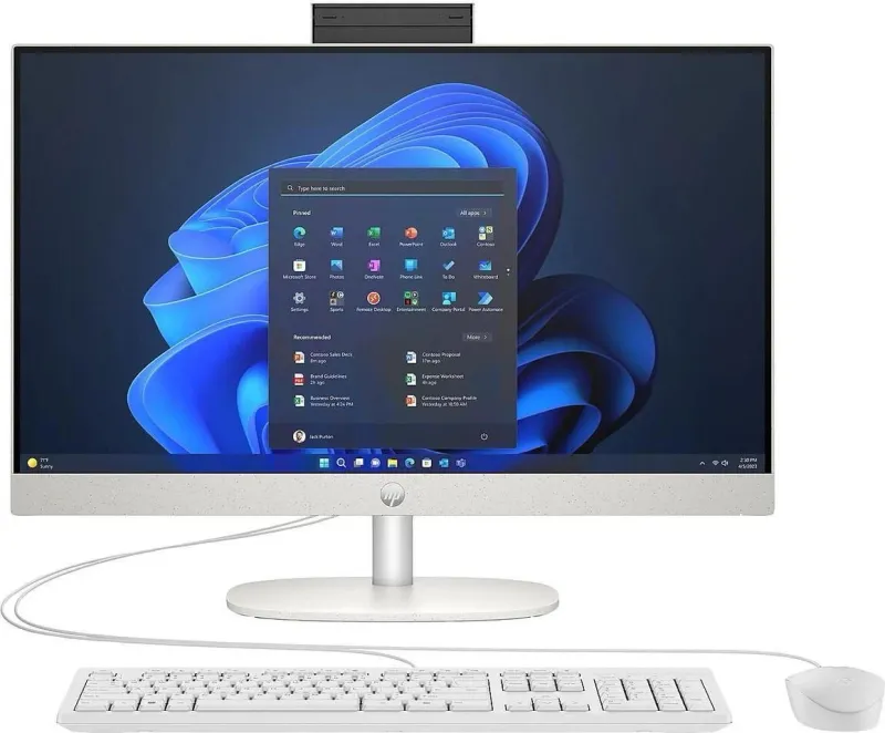 HP ProOne 240 G10 viskas viename kompiuteris, Intel Core Ultra 5 125U, 23,8" Full HD, 16 GB RAM, 512 GB SSD