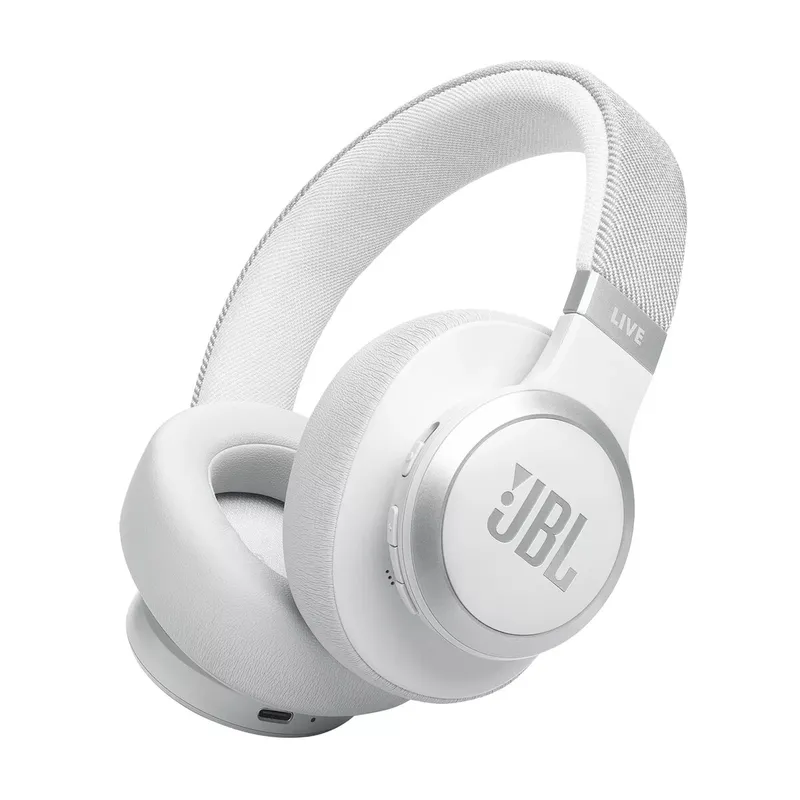 JBL Live 770NC Bluetooth Headset (White)