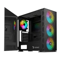 Savio Raptor X1 ARGB Glass (Black)