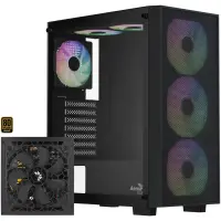 Aerocool B509A Flow-G-BK-v1 with 650W Tempered Glass