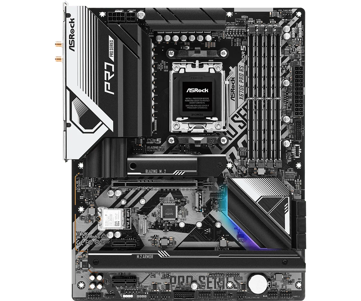 ASRock X670E PRO RS (AM5, DDR5, PCIe 5.0) - naudota plokštė